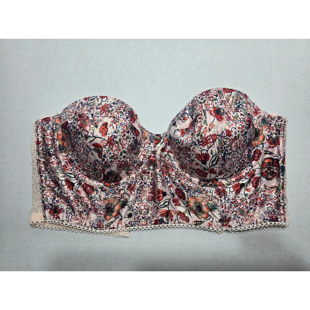 Victoria Secret: Dream Angels: Longline Bra: 36C: Floral: Multiposition: NWT